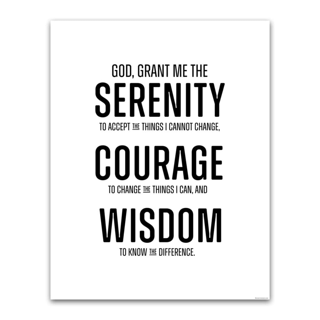 Serenity prayer wall décor, Serenity prayer wall décor, Sobriety gifts for men and women, Alcoholics Anonymous gifts