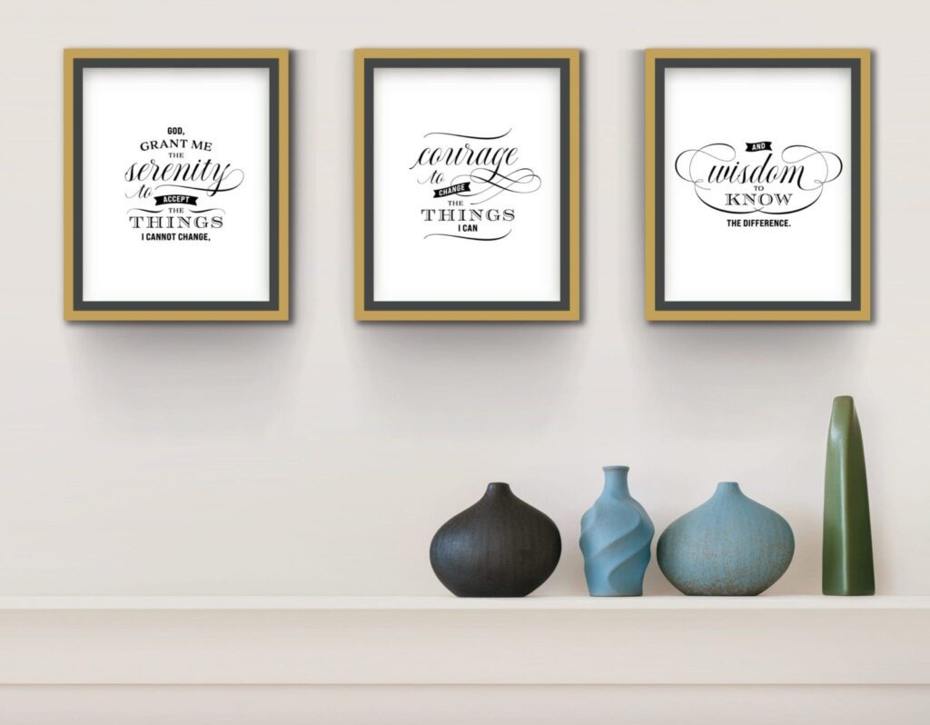 Serenity prayer wall décor, Serenity prayer wall décor, Sobriety gifts for men and women, Alcoholics Anonymous gifts