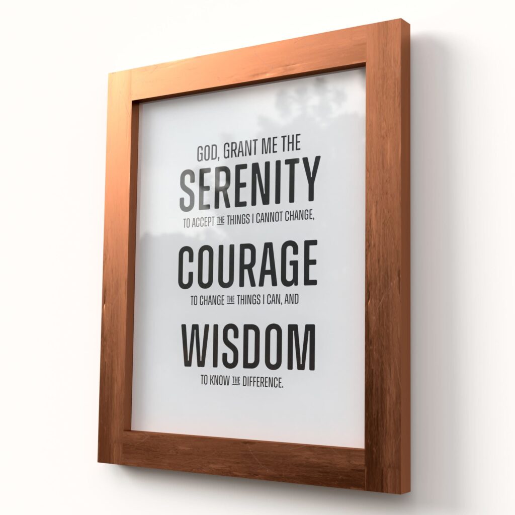Serenity prayer wall décor, Serenity prayer wall décor, Sobriety gifts for men and women, Alcoholics Anonymous gifts