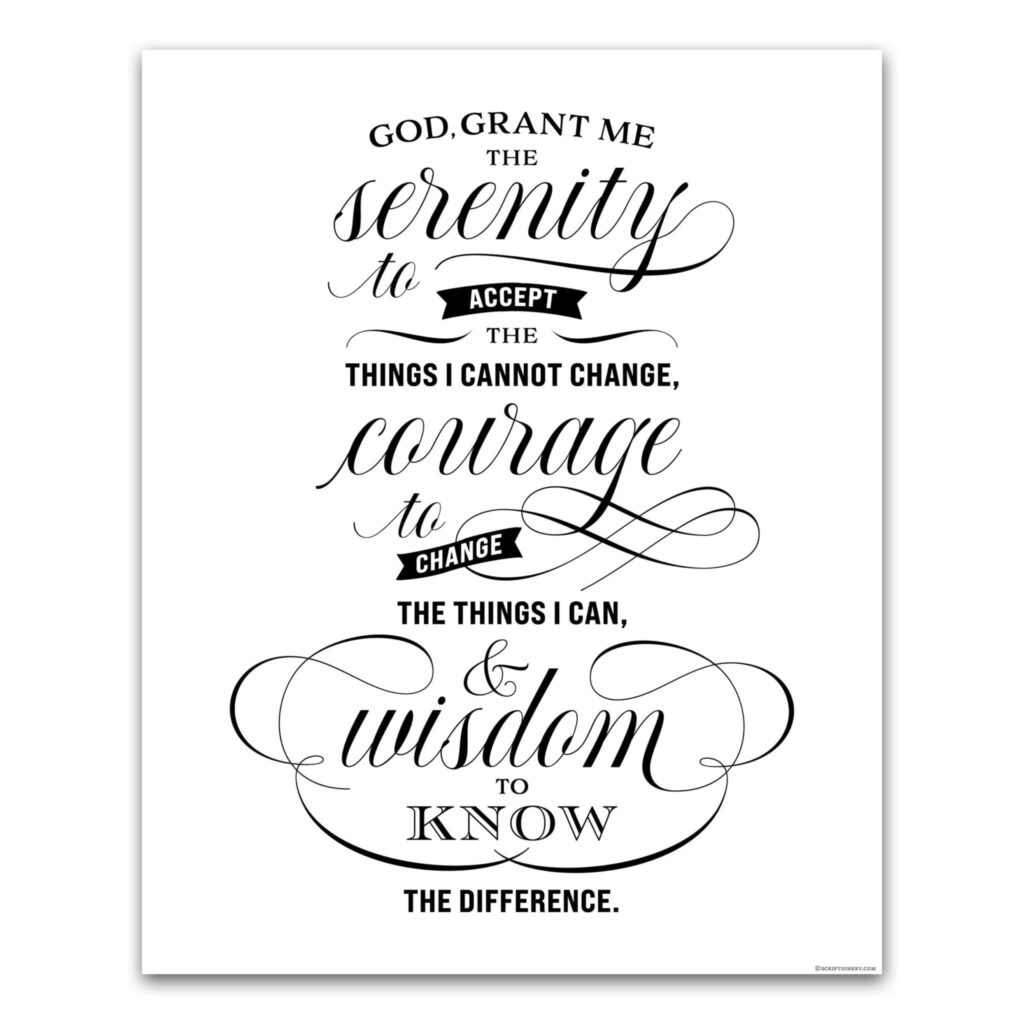 Serenity prayer wall décor, Serenity prayer wall décor, Sobriety gifts for men and women, Alcoholics Anonymous gifts